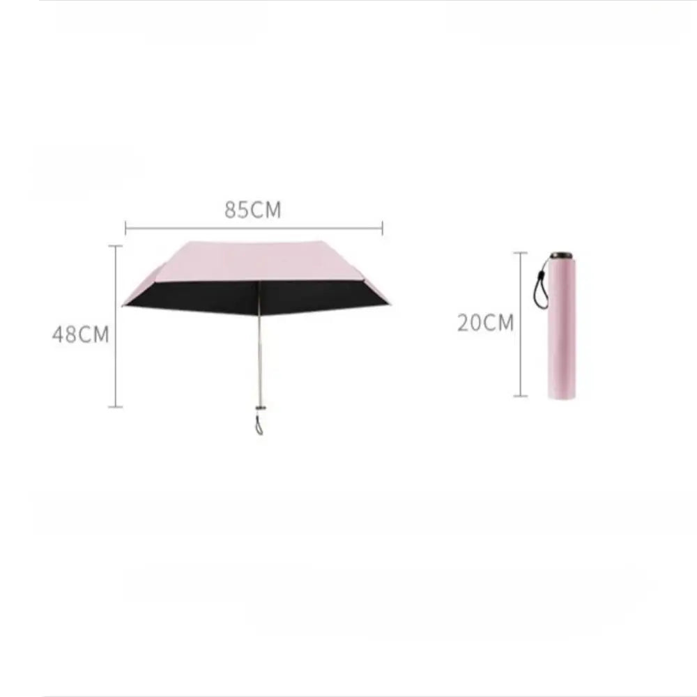Foldable UV Protection Sun Umbrella – Ultra-Light 6-Rib Pencil