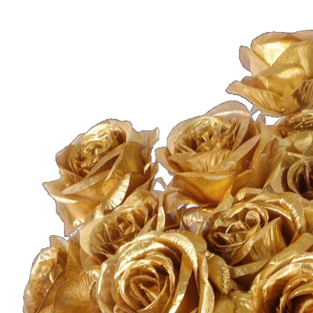 Metallic Artificial Silk Rose – Wedding & Home Decor Flower