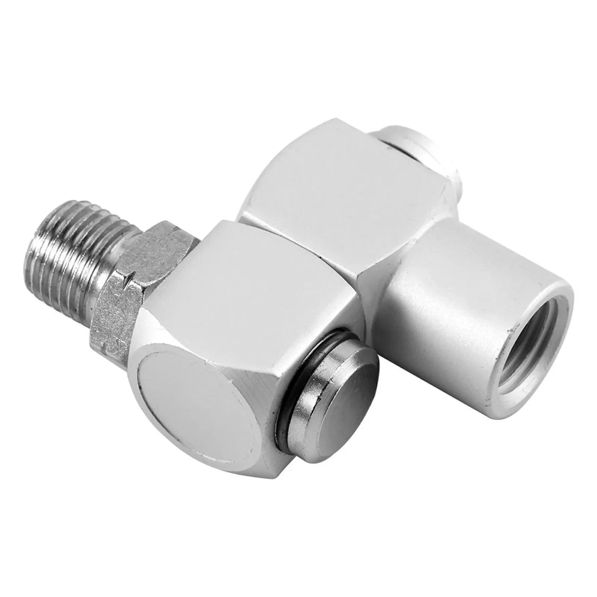 Aluminum Air Hose Adapter 4-Pack | 360° Swivel Pneumatic Fitting