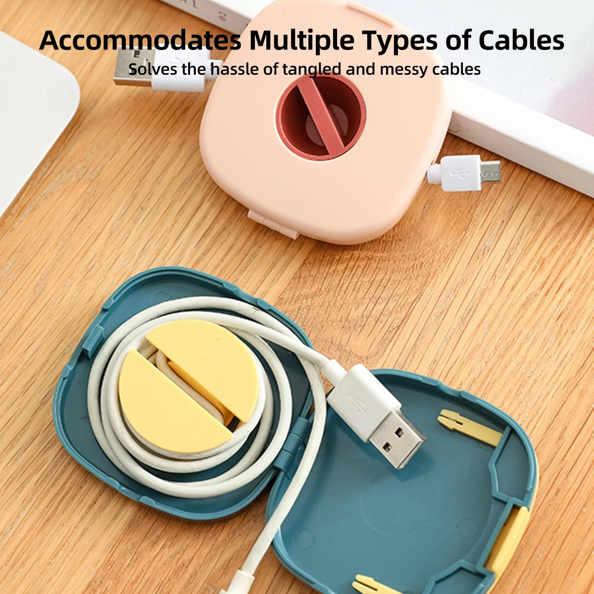 FONKEN Round Cord Organizer & Cable Winder | Home Office