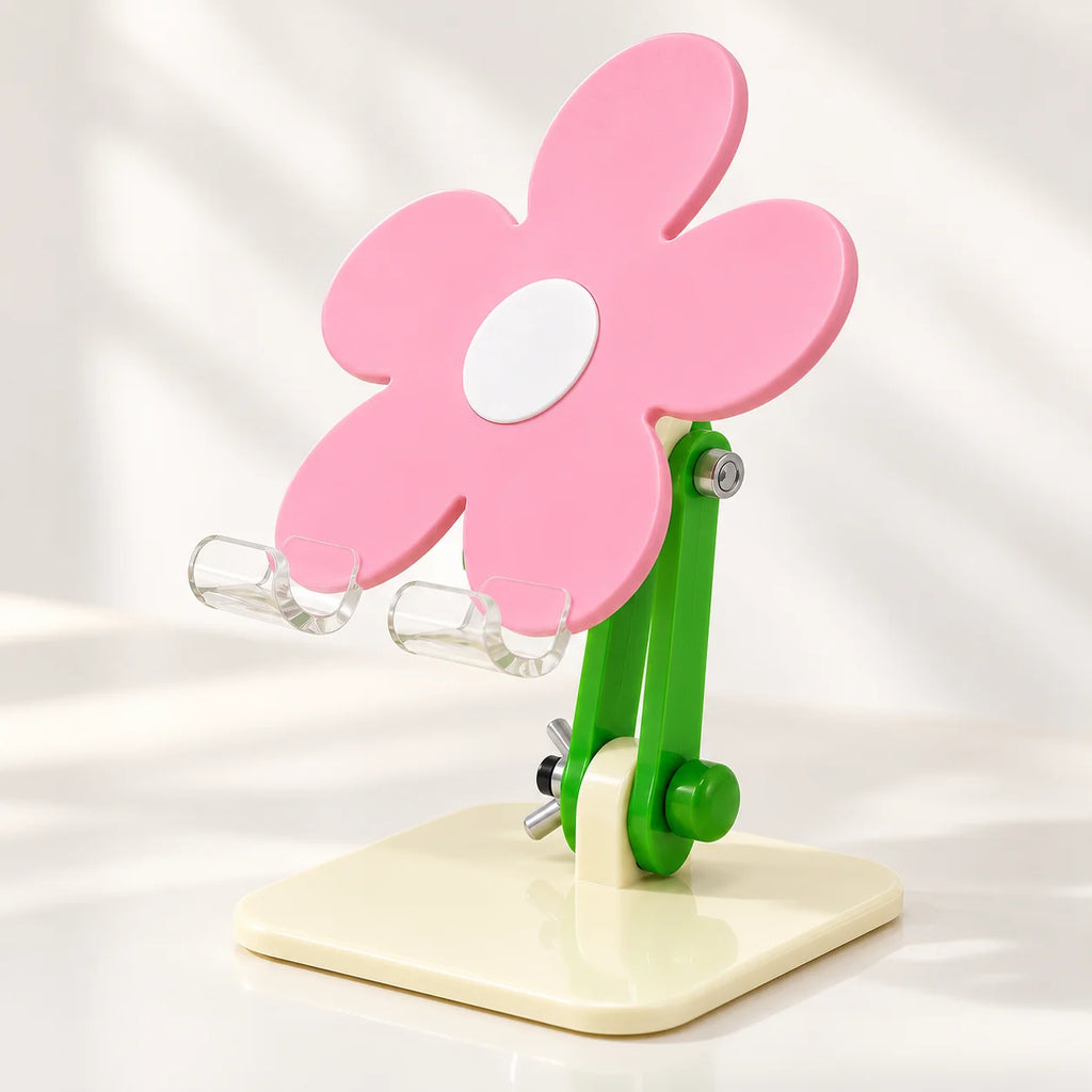 Cute Flower Phone Stand – Foldable Adjustable Desktop Holder