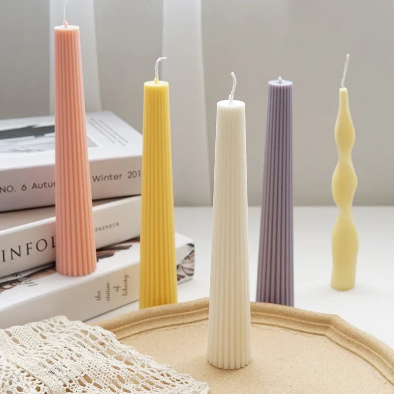 Striped Column Pillar Candle Mold – DIY Church Candle Making Kit