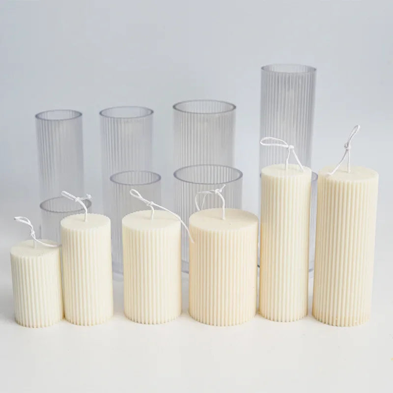 DIY Pinstripe Cylinder Candle Mold – Acrylic Candle Making Kit