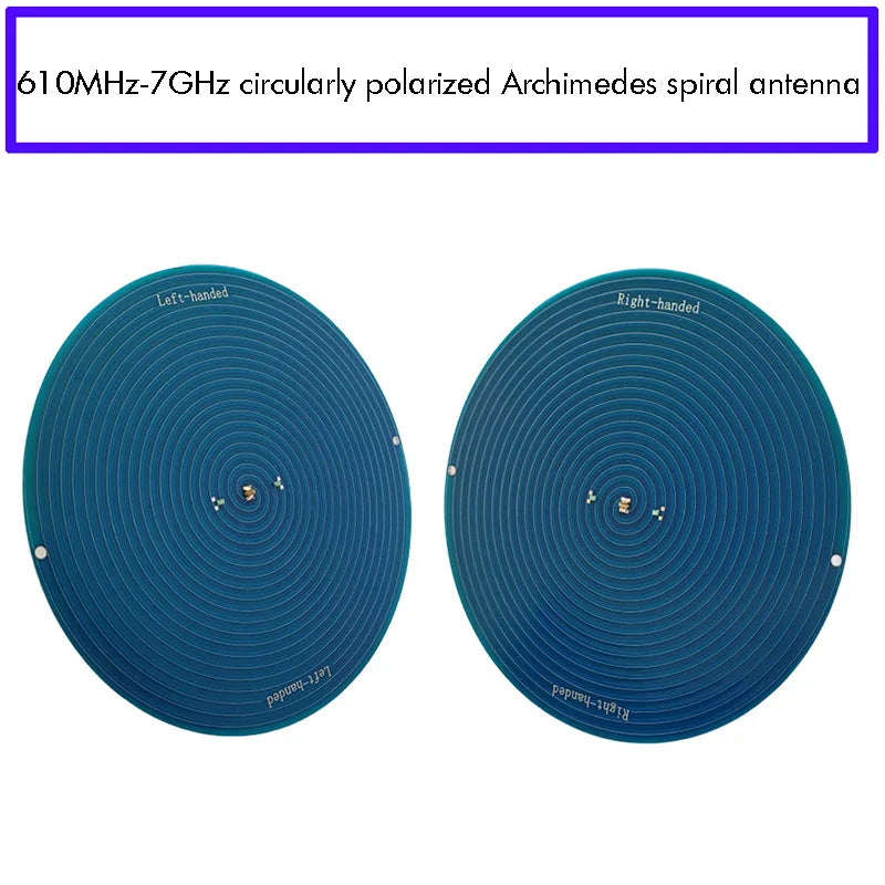 UWB Archimedean Spiral Antenna 0.6–7GHz Circular Polarization