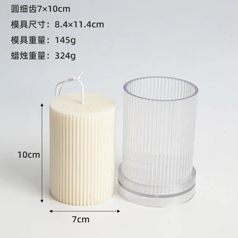 DIY Pinstripe Cylinder Candle Mold – Acrylic Candle Making Kit