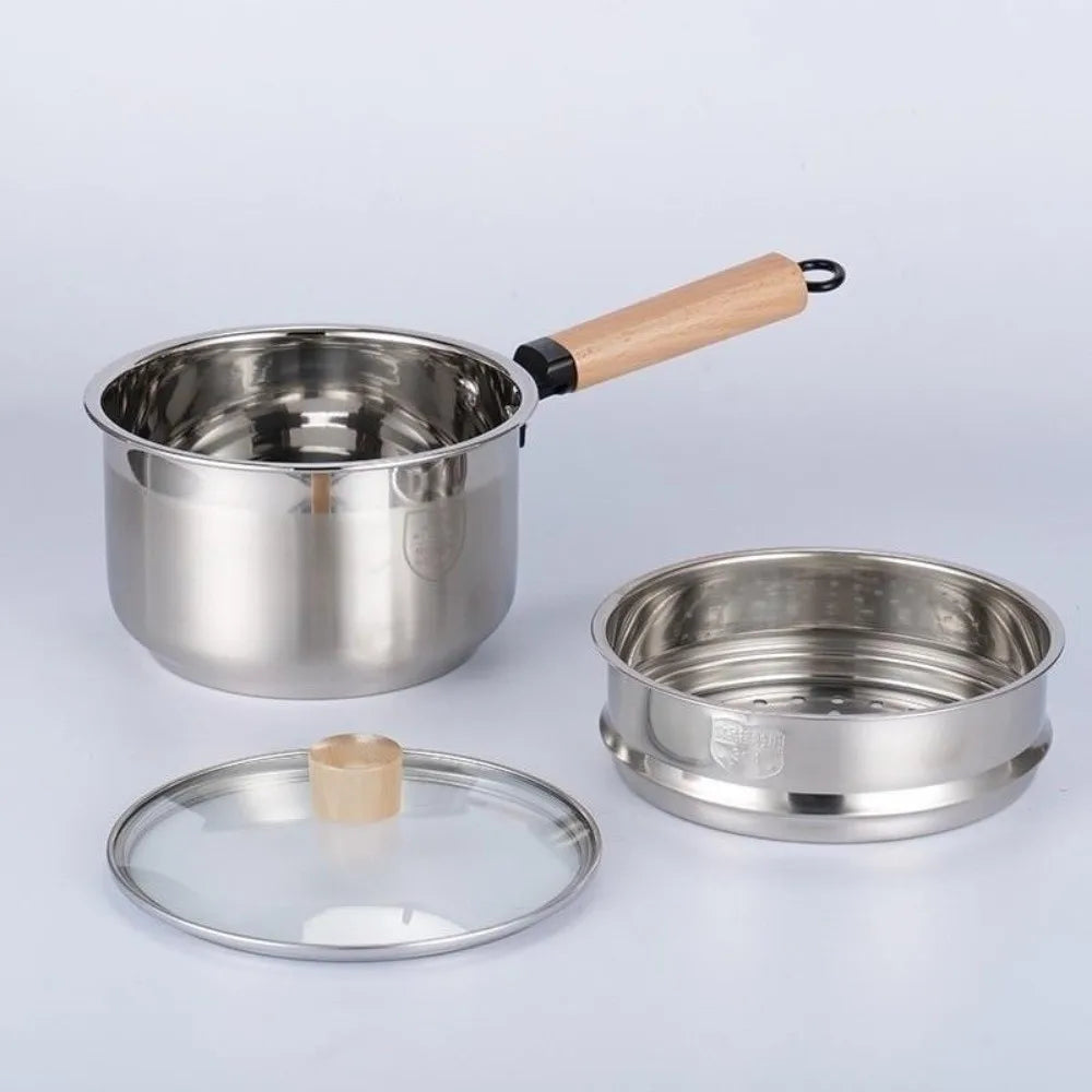 Stainless Steel Mini Steamer Pot 16/18cm | 2-Layer with Lid