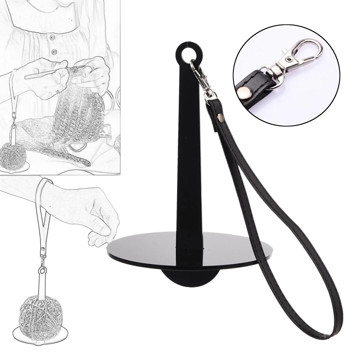 Wrist Yarn Minder – Portable Acrylic Yarn Ball Holder