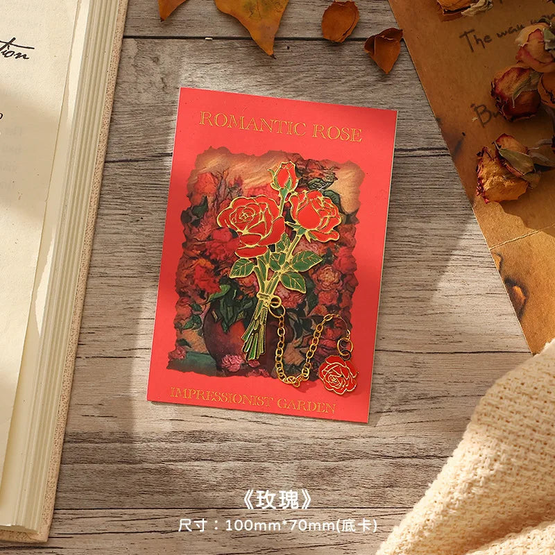 Vintage Hollowed Metal Bookmark | Oil Painting Book Clip