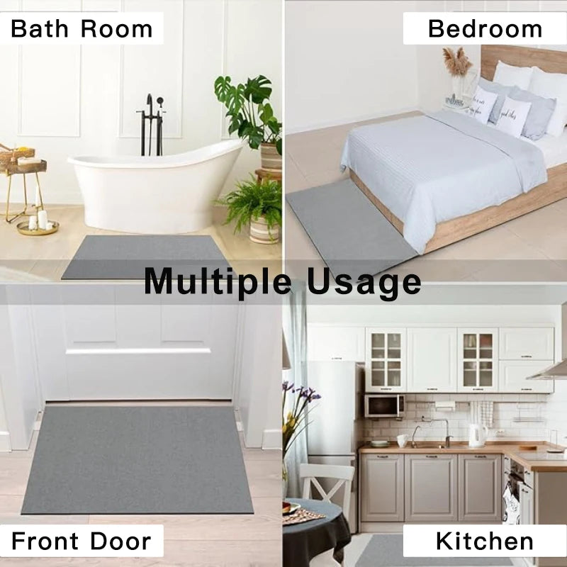 VIKAMA Diatomaceous Earth Bath & Kitchen Mat | Non-Slip Absorbent