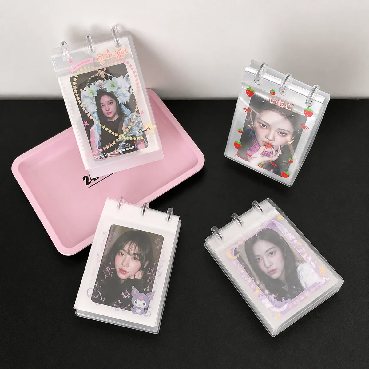 Kpop 3-Inch Standing Photo Card Album – Cute Desk Organizer