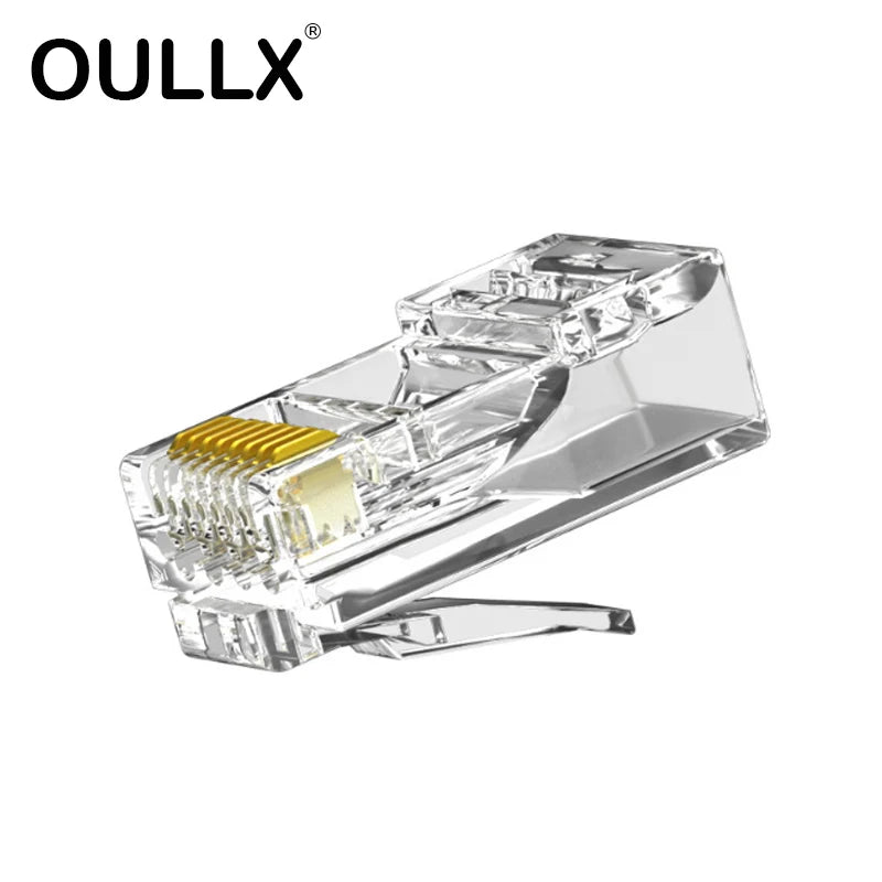 RJ45 Cat6/Cat6e Gold-Plated Network Connector Plugs 20/50/100pk