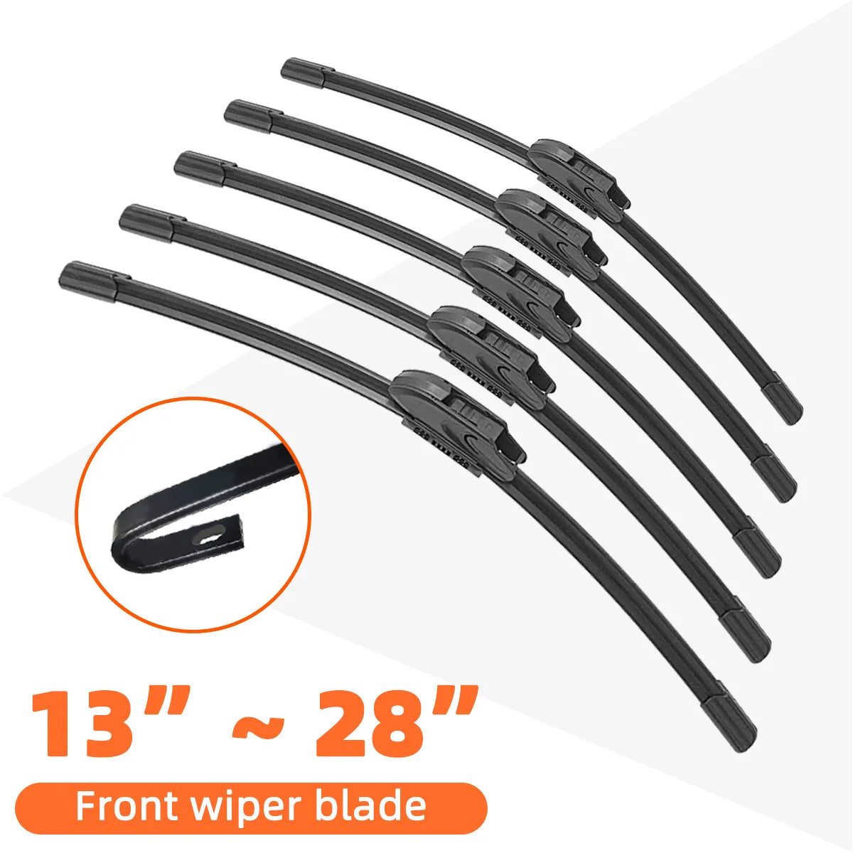 KKJOY Universal Rubber Windshield Wiper Blade J U Hook