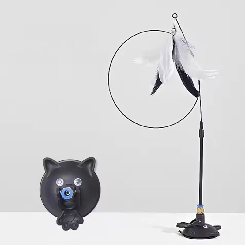 Cat Suction Cup Feather Toy – Self-Play Kitten Entertainer