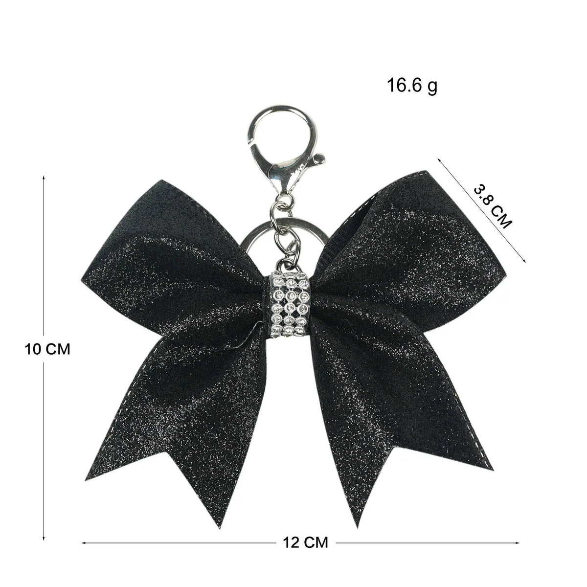 12-Pack Glitter Grosgrain Cheerleading Hair Bows for Girls