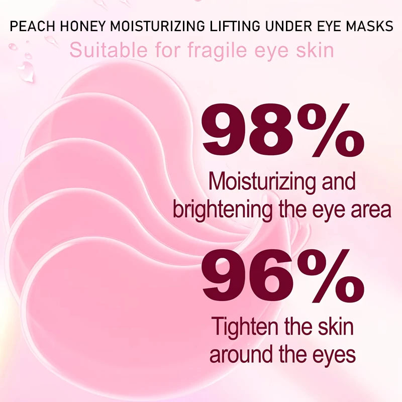 ROZINO 60-Pc Honey Peach Collagen Under-Eye Gel Masks