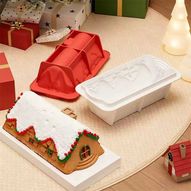 Christmas Castle Snowhouse Silicone Cake & Chocolate Mold