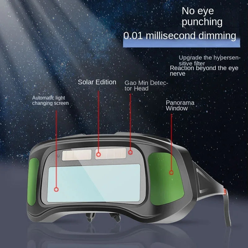 Auto-Dimming Solar Welding Goggles – Multi-Window Safety