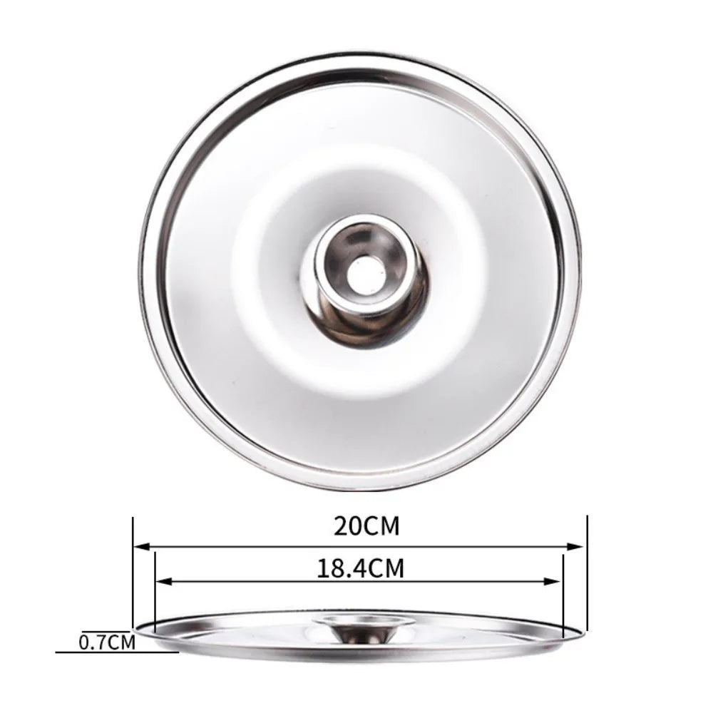 Stainless Steel Round Pot Lid – Universal 10–24cm Cover