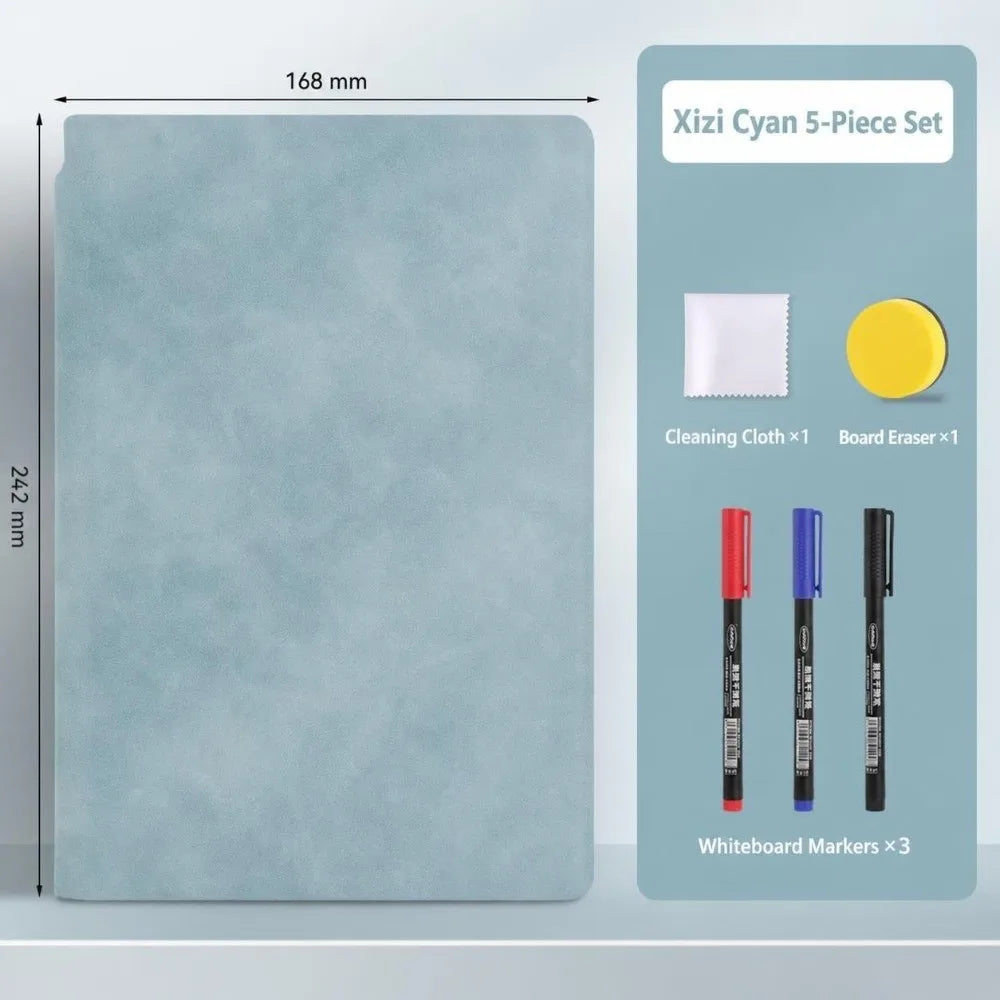 A5 Reusable Dry Erase Notebook – Foldable Whiteboard Notepad
