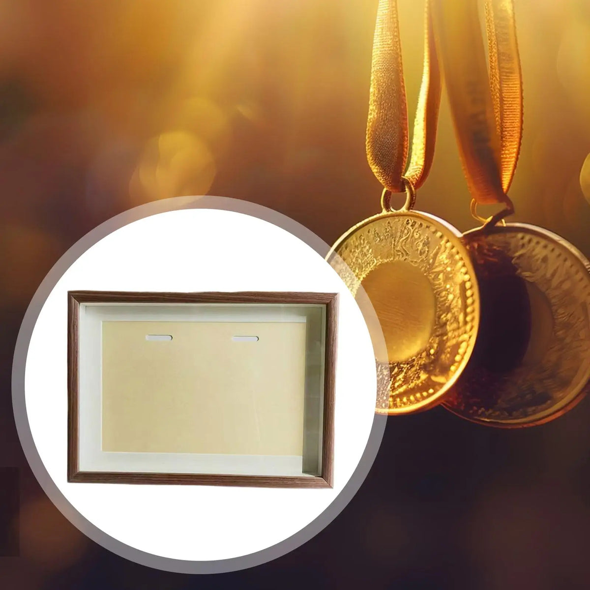 Wood Medal Display Case Shadow Box – Sports Awards Frame