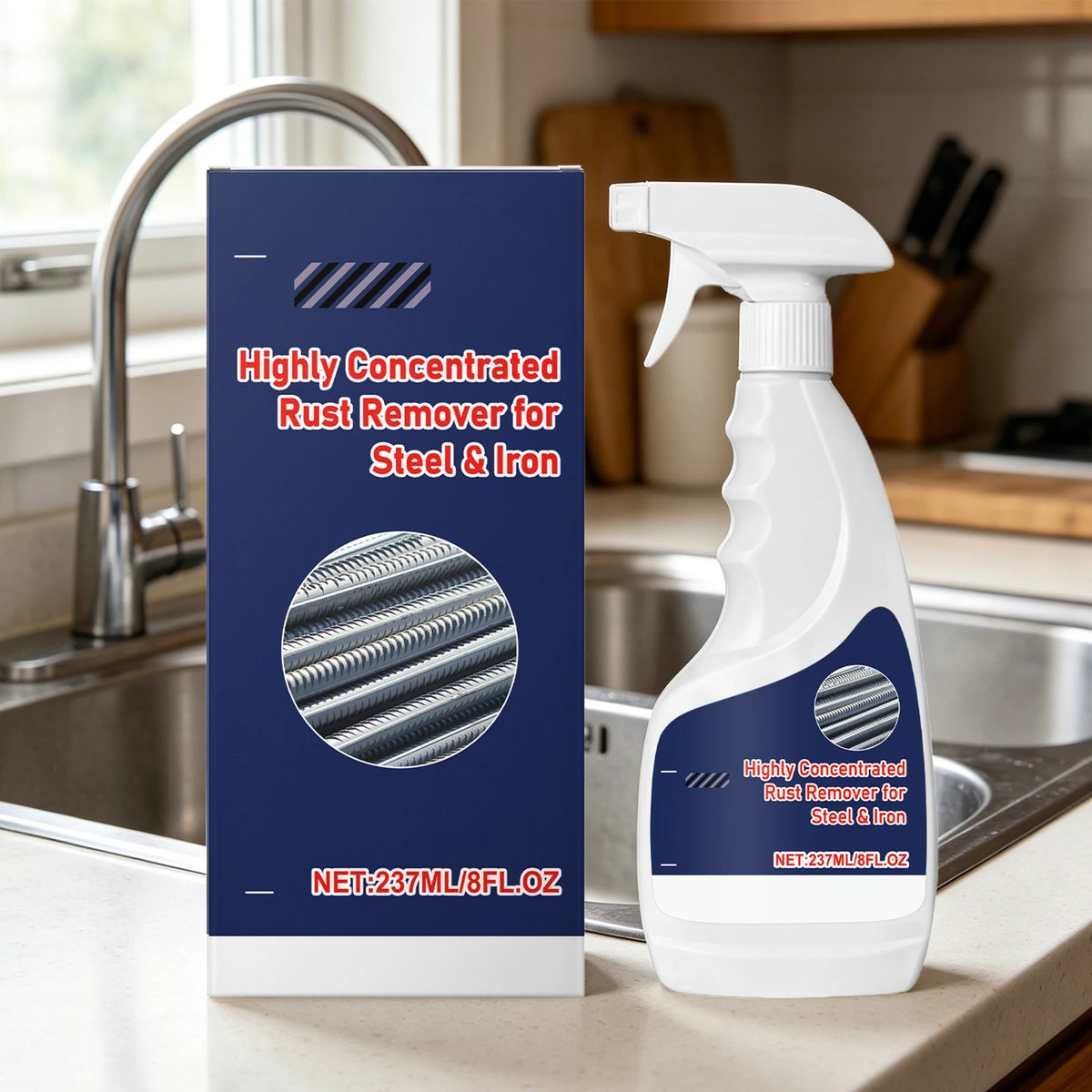 Steel Rust Remover Spray – Dissolves Rust, Restores Shine