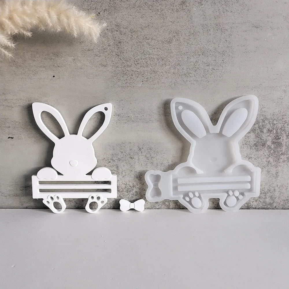 Cute Rabbit Silicone Mold – DIY Resin, Gypsum & Cement Craft