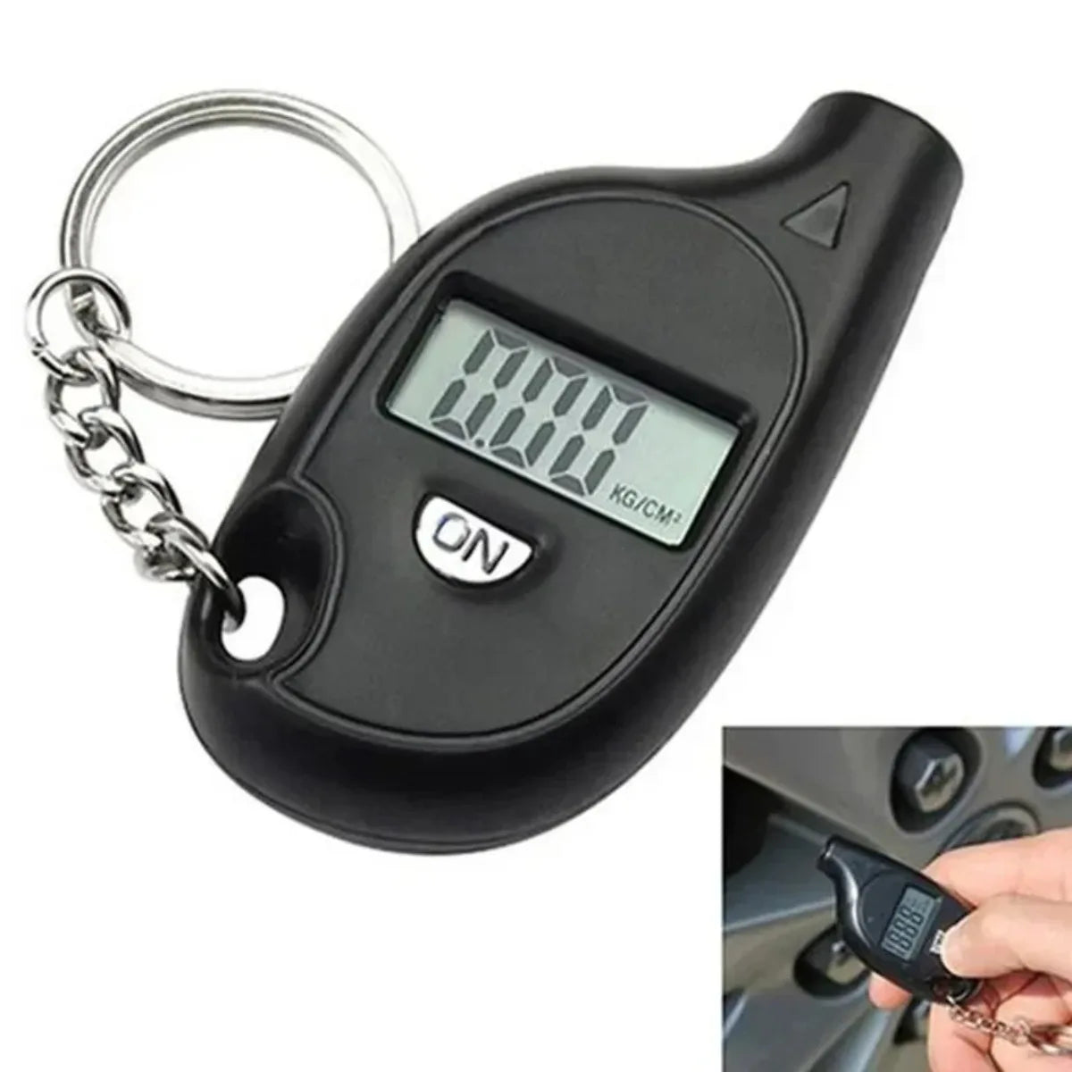 Mini Keychain Digital LCD Tire Pressure Gauge – Car & Moto