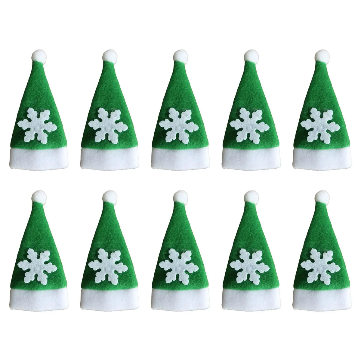 Mini Santa Hat Cutlery Holders 10-Pack | Christmas Table Décor