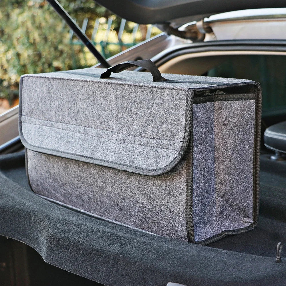 Large Anti-Slip Car Trunk Organizer with Compartments