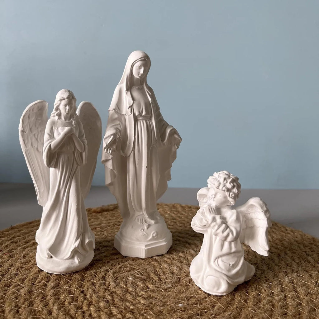 Silicone Virgin Mary Angel Mold for Candle & Plaster Craft