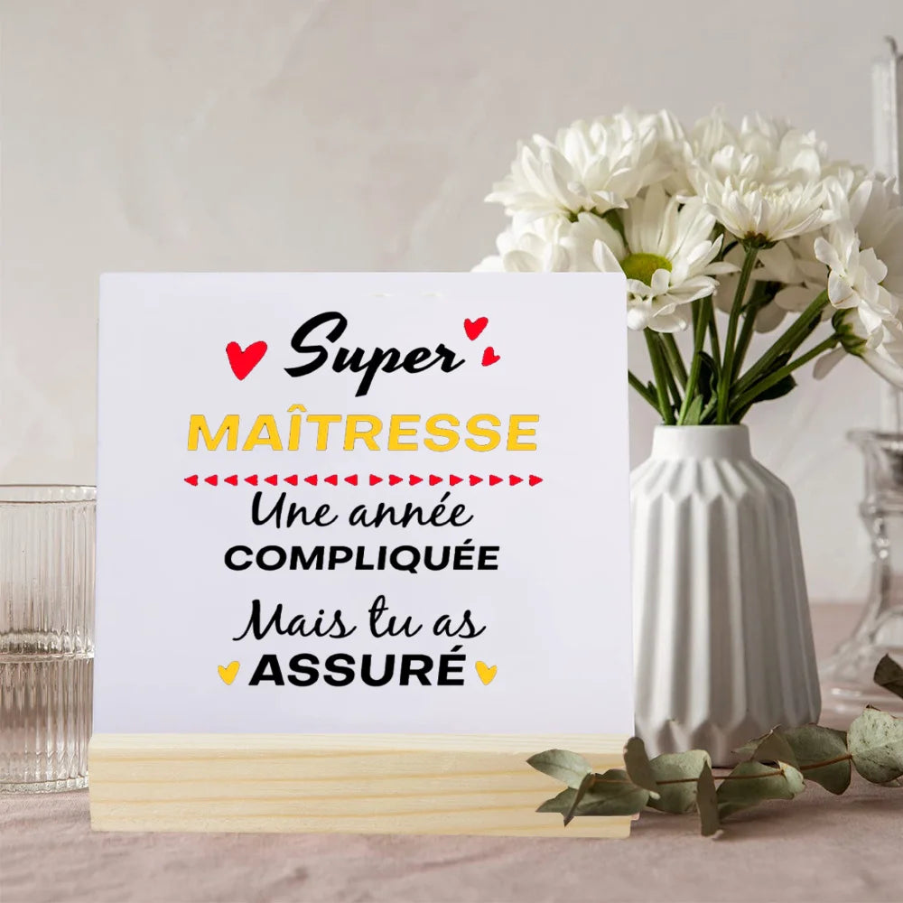 Merci Maîtresse Ceramic Plaque Sign – Teacher Thank You Gift