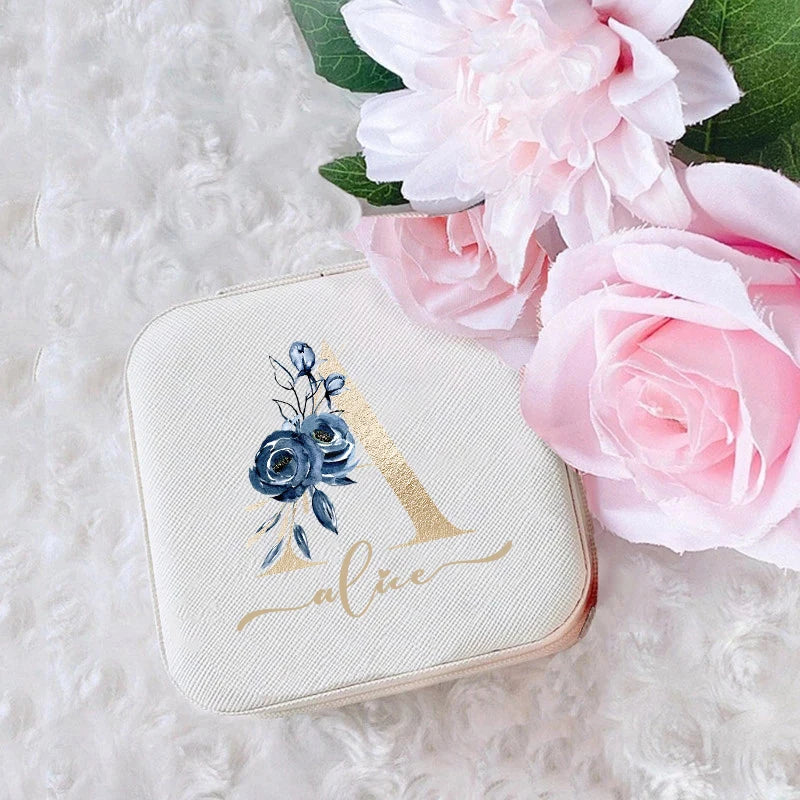 Personalized Custom Name Jewelry Box | Travel Jewellery Case