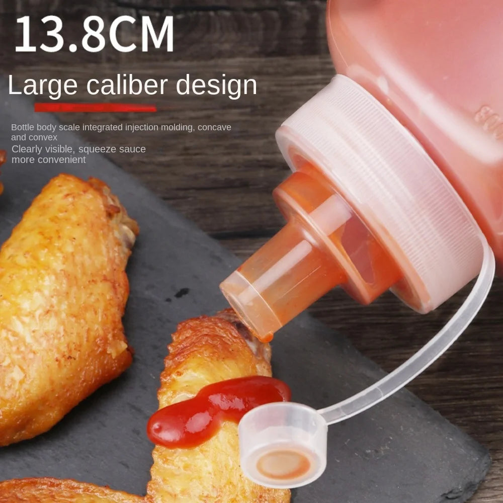800/1000ml PE Squeeze Bottle – Leak-Proof Condiment Dispenser