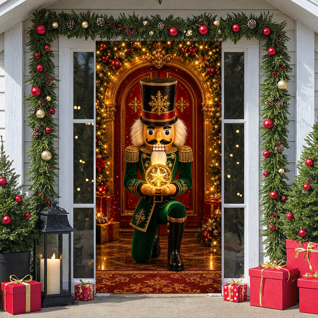 Christmas Photo Backdrop Banner – Red & Green Holiday Party