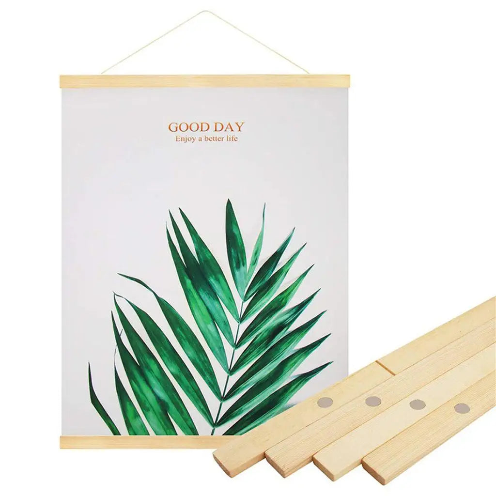 Handmade Wood Poster Hanger Frame | Wall Art Display