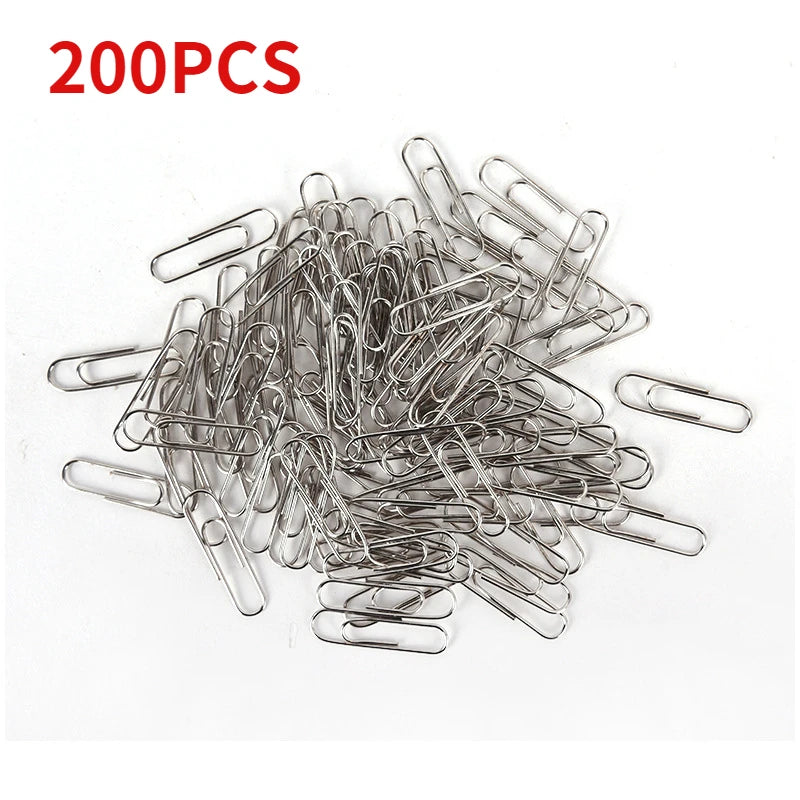 Silver Steel Paper Clips – Bookmark & Planner Clips 50–200pc