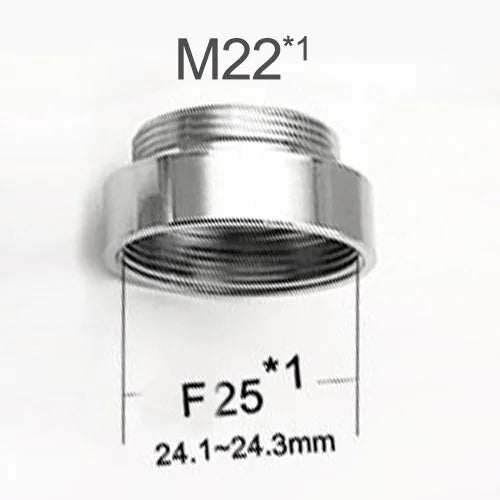 M21 M22 M23 Male Thread Brass Faucet Connector | Chrome