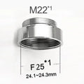 M21 M22 M23 Male Thread Brass Faucet Connector | Chrome
