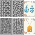 4-Sheet Abstract Floral Polymer Clay Texture Mat Set