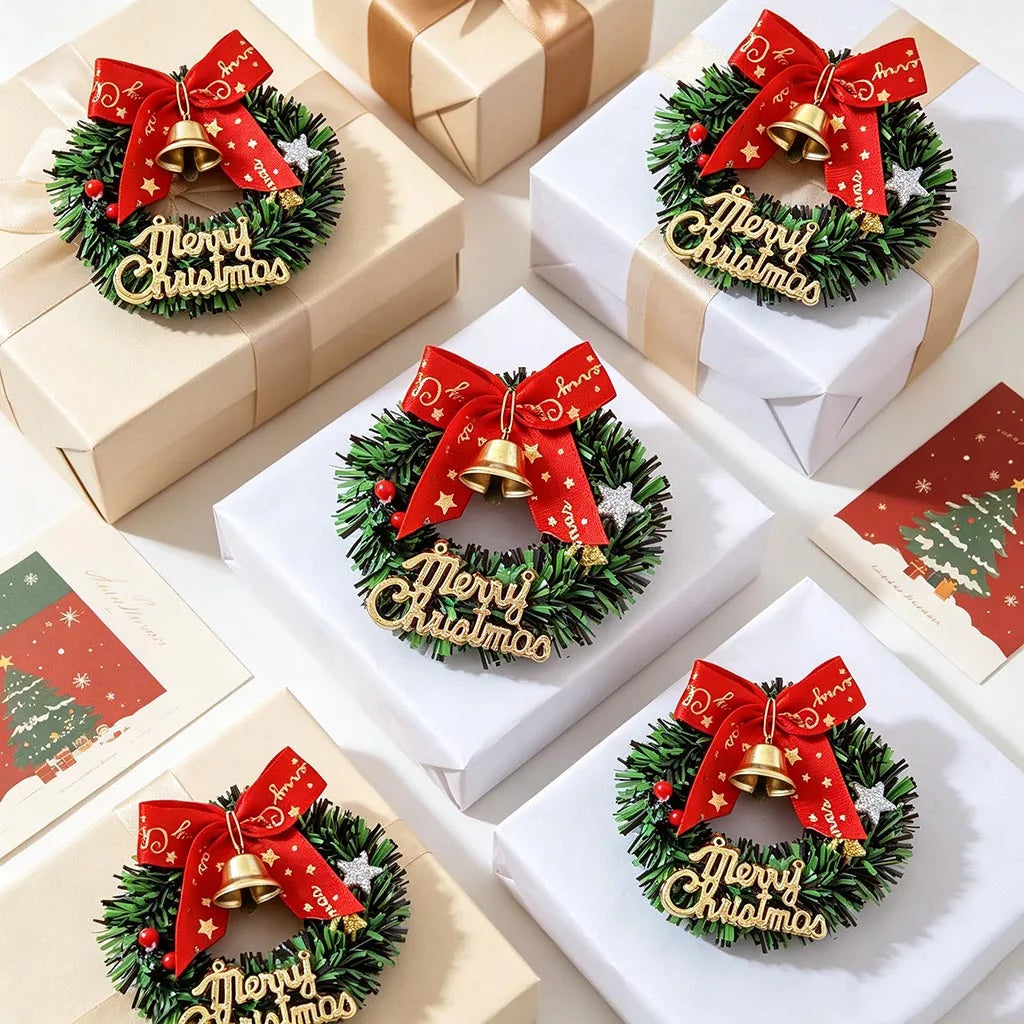 Mini Christmas Grass Wreaths 6cm, 10-Pack – DIY Ornaments