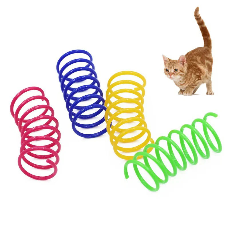 Colorful Coil Spring Cat Toys – Durable Interactive Pet Toy