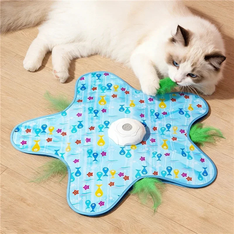 Touch-Activated Hide & Seek Squeaky Mouse Toy for Cats