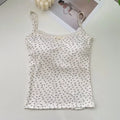 Elegant Lace Floral Cami Top | Y2K Slim Fit Tank – One Size