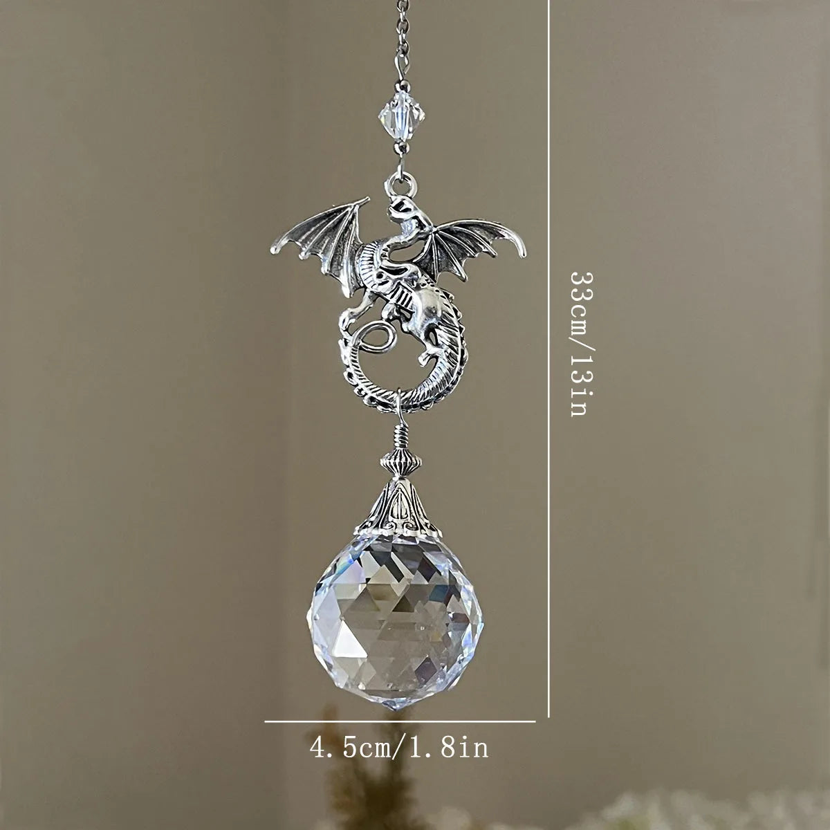 Retro Flying Dragon Crystal Pendant Car Hanging Sun Catcher