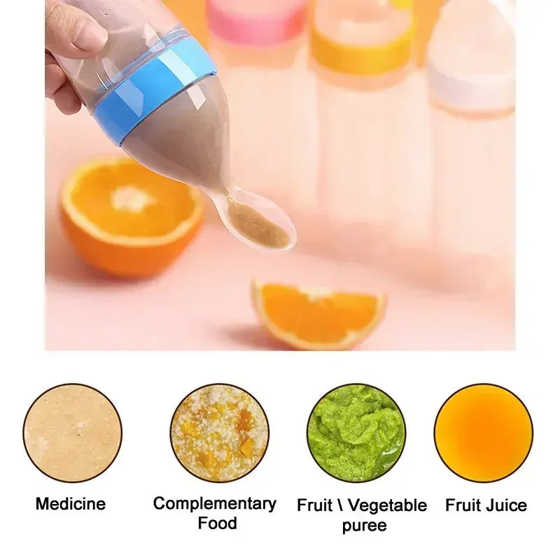 Baby Silicone Squeeze Spoon Feeder | BPA-Free Food Training Tool