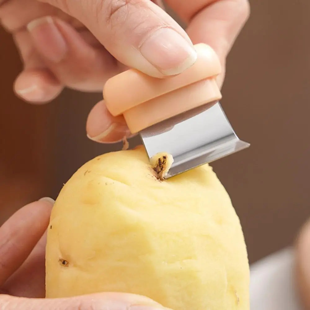 Multi-Functional Garlic Peeler with Scraper & Clips