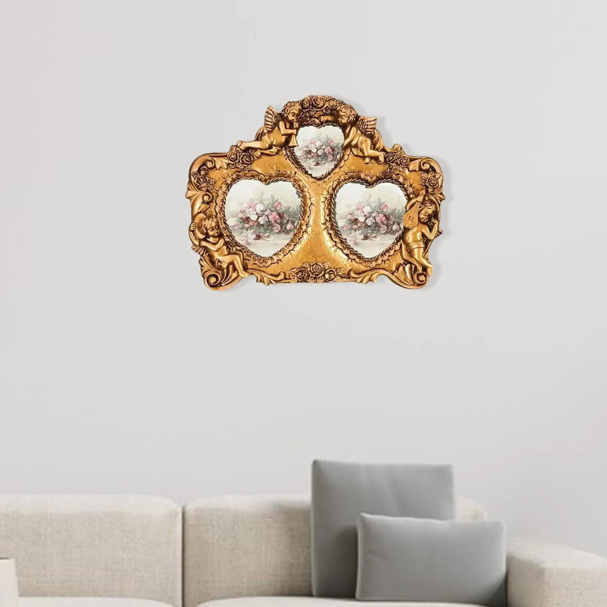 Gold Ornate Resin Picture Frame | Baroque Wall Mounted Photo Holder