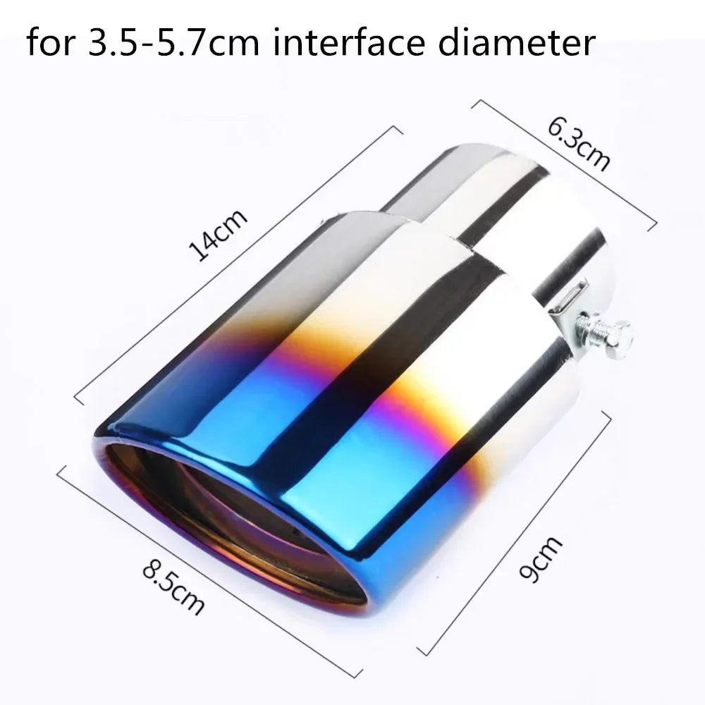Universal Round Black Stainless Steel Exhaust Tip – Titanium