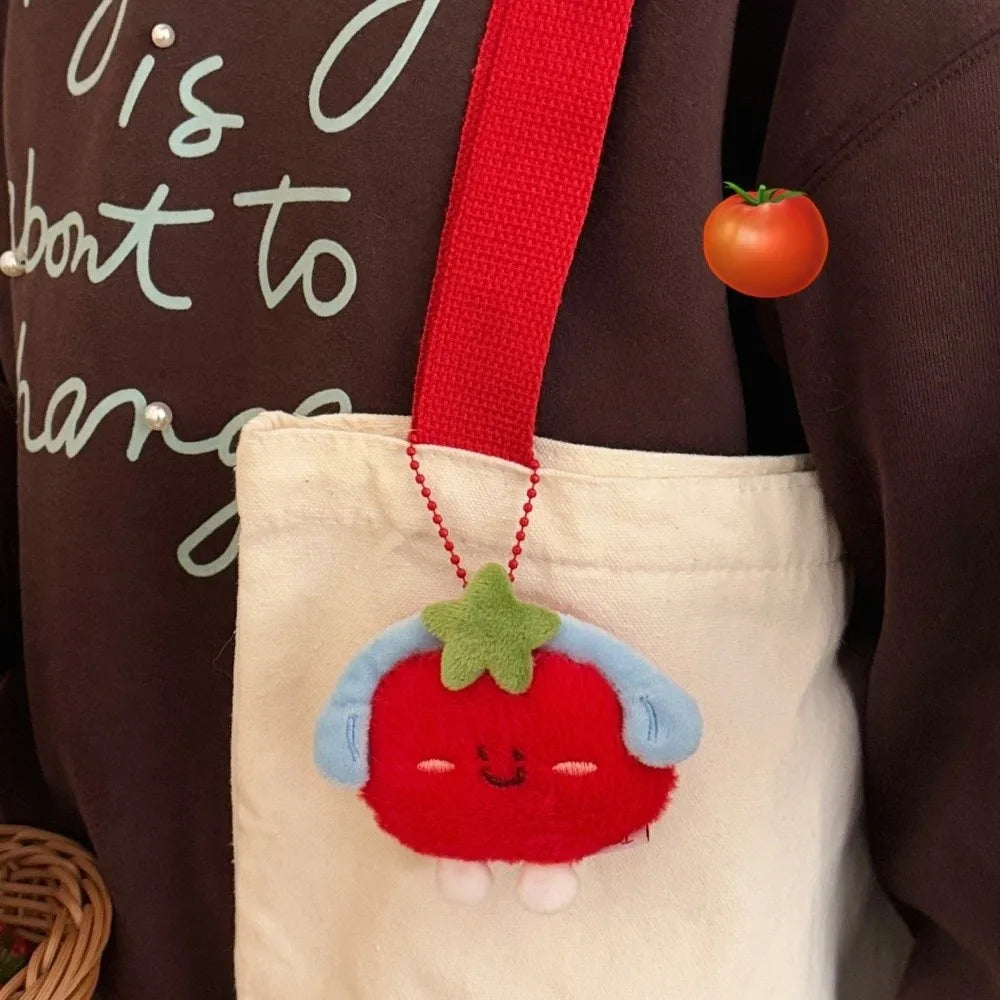Cartoon Fruit Plush Keychain – Cute Bag Charm Pendant Gift