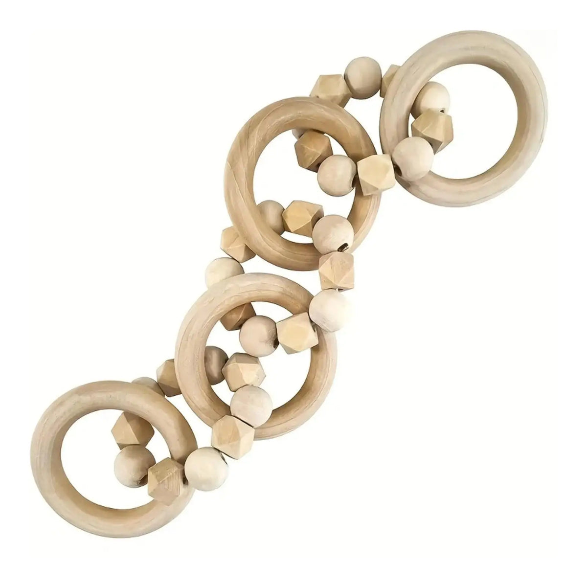 Natural Wood Chain Link Centerpiece | Rustic Home Decor